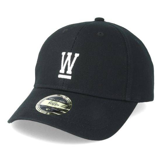 State Of Wow - Svart adjustable Keps - Kids Wilmer Youth Baseball Black Adjustable @ Hatstore