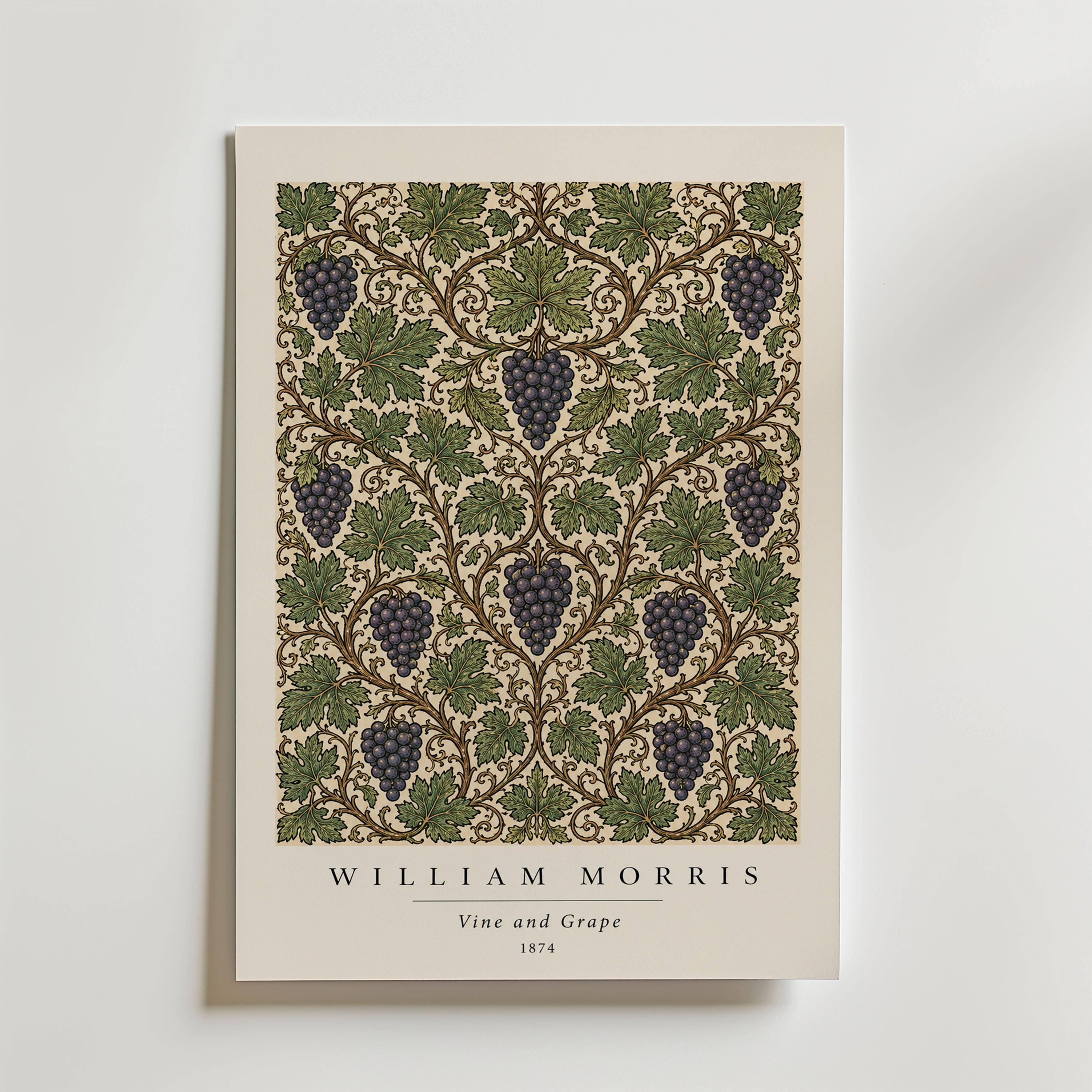 Vine and Grape William Morris Poster - Fine Art Poster 40x50 cm