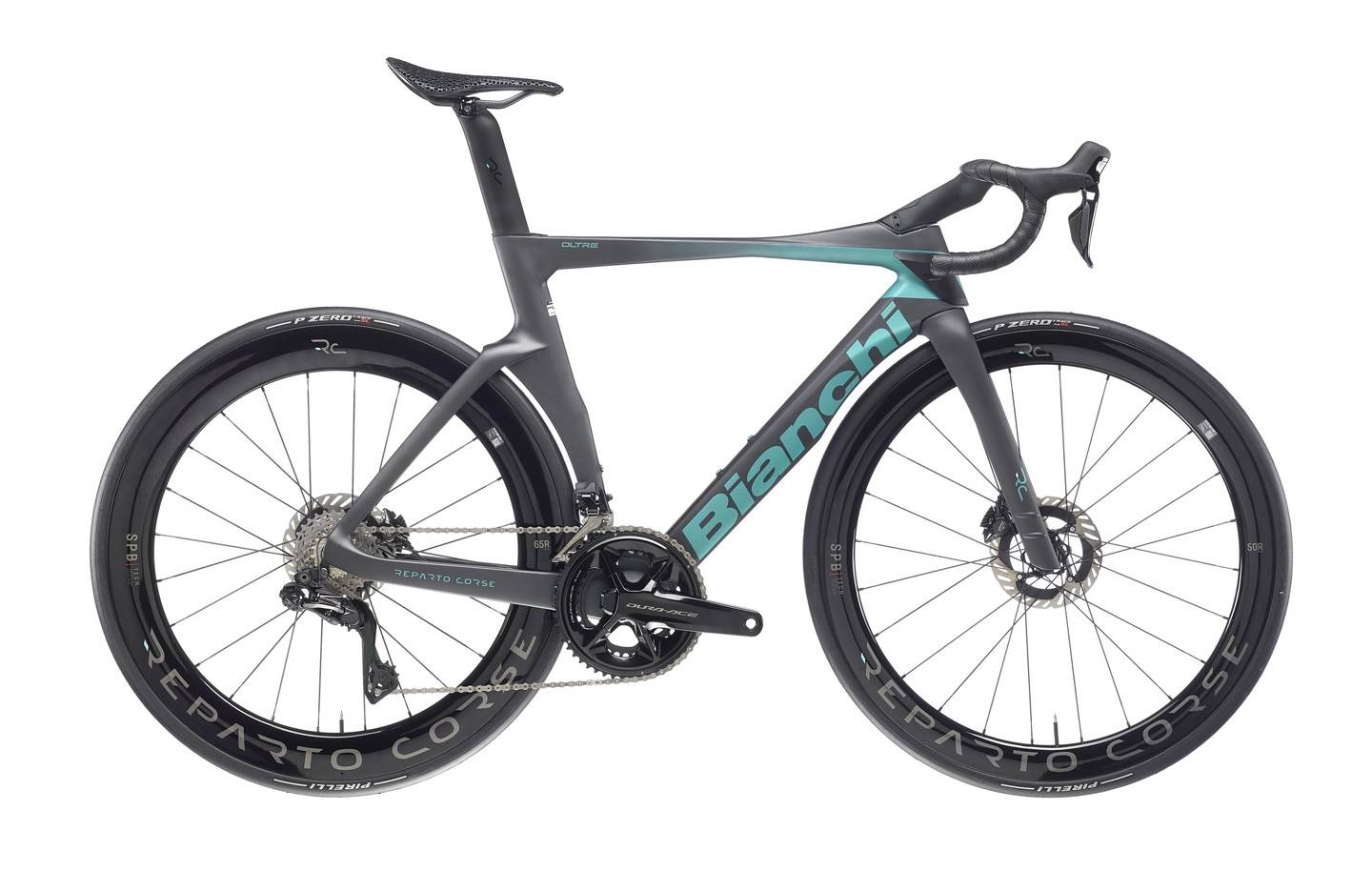 Bianchi Oltre RC Racercykel Carbon/CK Metallic Matt, Str. 55 - Svart (55)