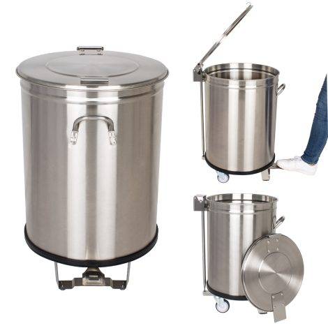 Rostfri soptunna 100 liter