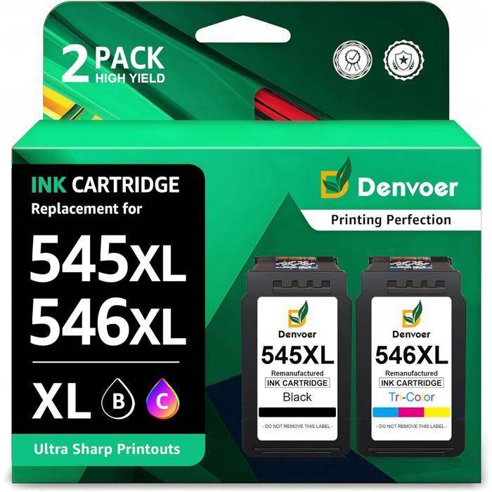 PG-545XL CL-546XL Bläckpatron Ersättning för Canon 545-546 XL Patron för Pixma TS3350 TS3450 TS3451 (Svart,Färg)