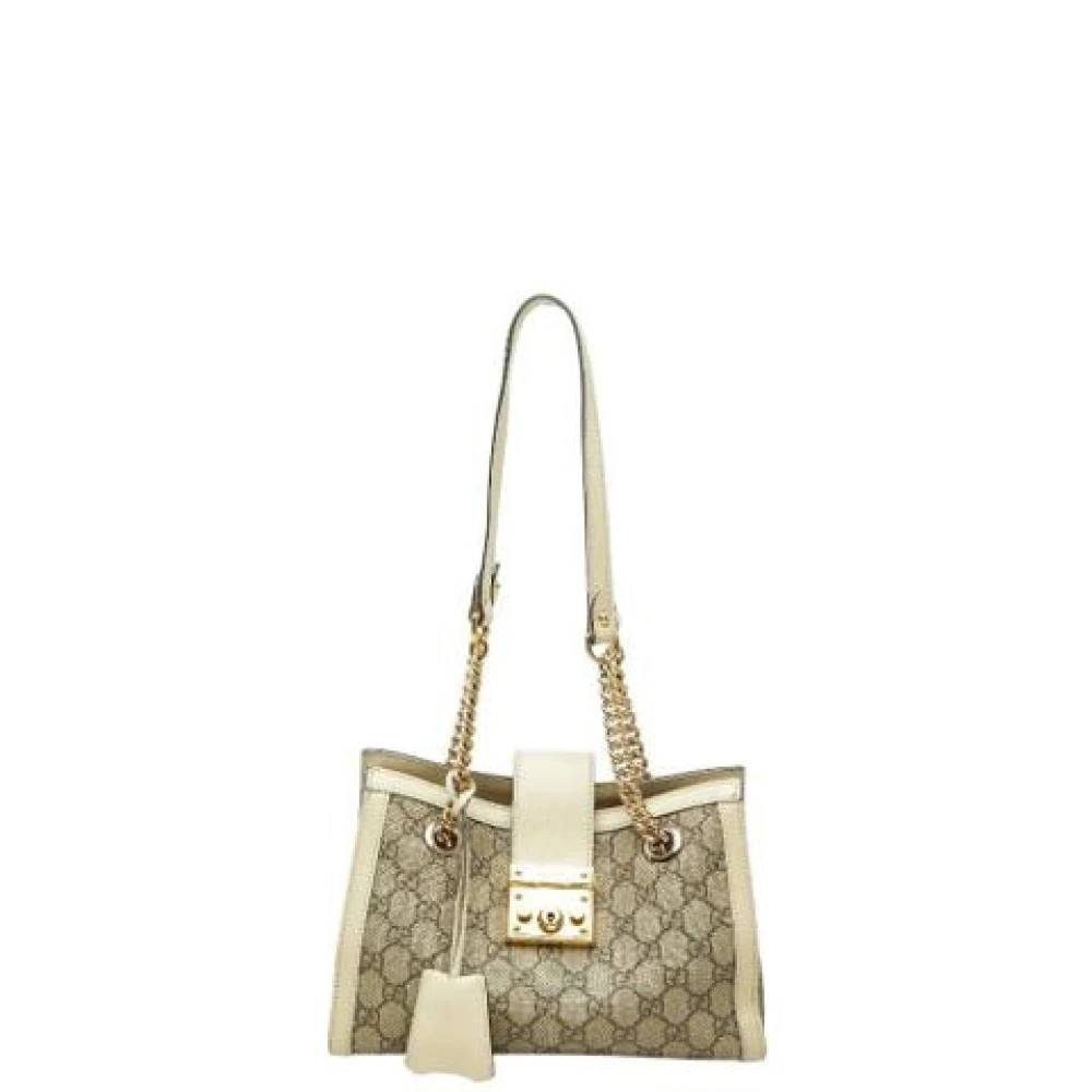 Gucci Vintage Pre-owned Laeder gucci-tasker - Vintage - Dame - Beige - ONE SIZE -