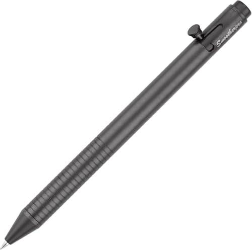 SMOOTHERPRO Titan kulspetspenna kompatibel med Pilot G2 påfyllning för Pocket Business EDC-signatur färg grå (Ti141 TI141E