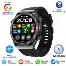 NFC AMOLED Smartwatch Herre Brugerdefineret Urskive Besvar Opkald Sport GPS Track Kompas IP68 Vandtæt Smartwatch Til Huawei Ultimate