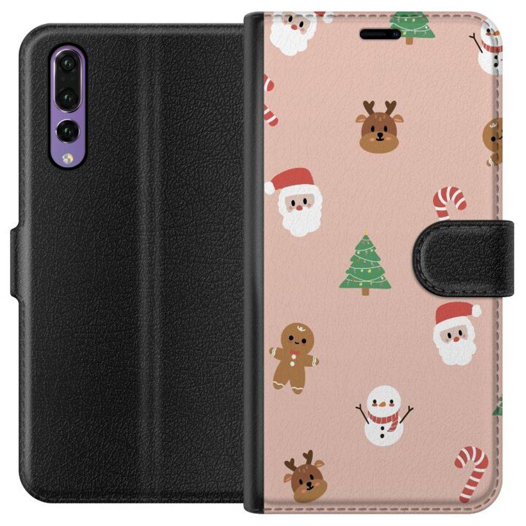 Huawei P20 Pro Svart Plånboksfodral Klassisk Julfest
