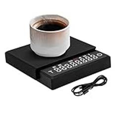 Coffee Bean Scale, Rechargeable Coffee Drip Scale, Household Beverage Tool, Digital Coffee Scale, Espresso Bean Scale Timer, Easy To Use, Portable for Coffee Shops