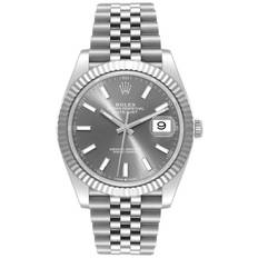Rolex Herrklocka 126334-0014 Datejust 41 Grå/Stål Ø41 mm