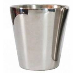 1 st 6.4oz rostfria vinglas bärbara öl dubbellagers pint kopp slagtålig metall hållbara koppar
