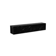 Wohnling Lowboard Folierad upphängning med luckdörr, modern Marmor, Svart, 160 cm - Mediastativ & väggfäste Svart