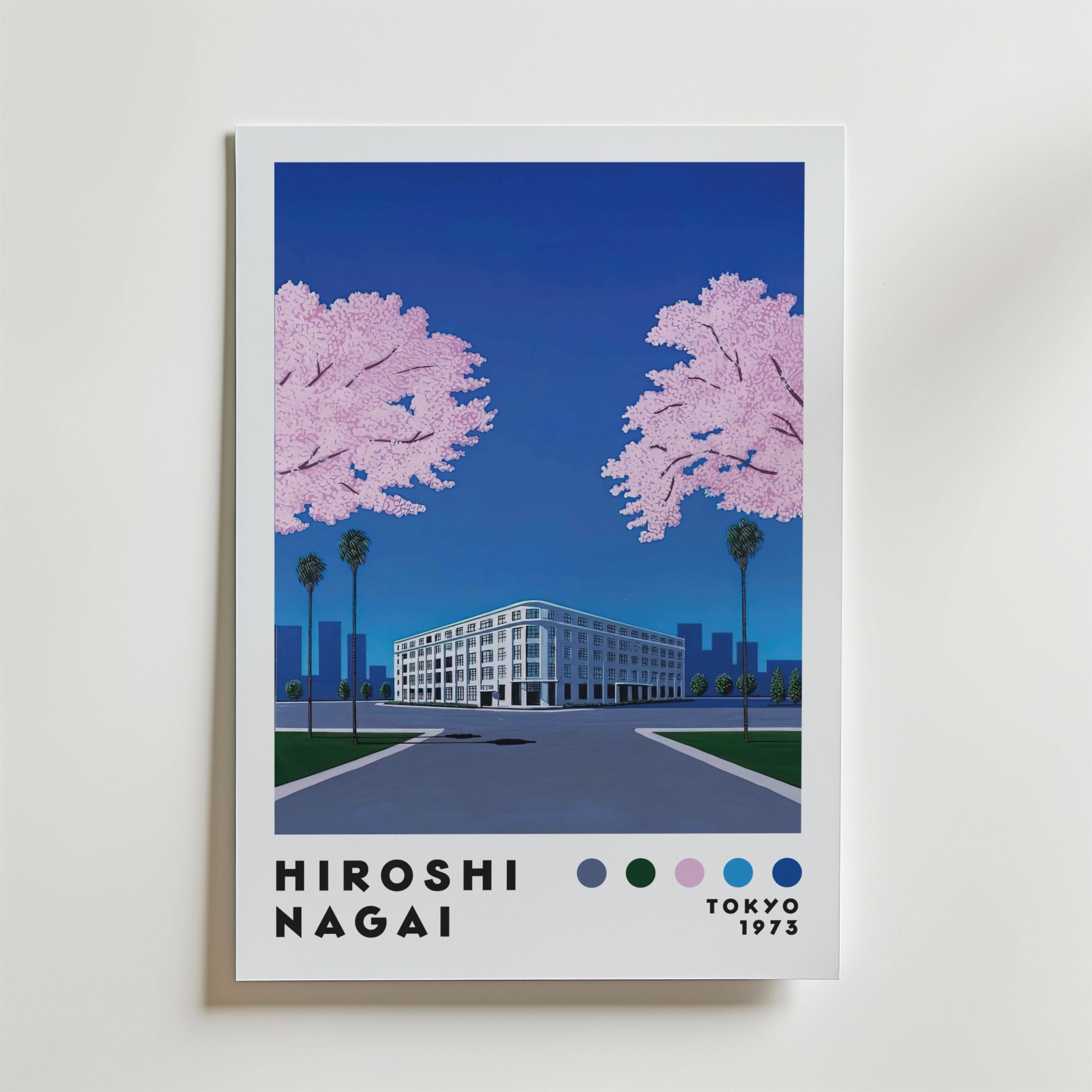Hiroshi Nagai Cherry Blossom Avenue Poster - Premium Canvas 50x70 cm