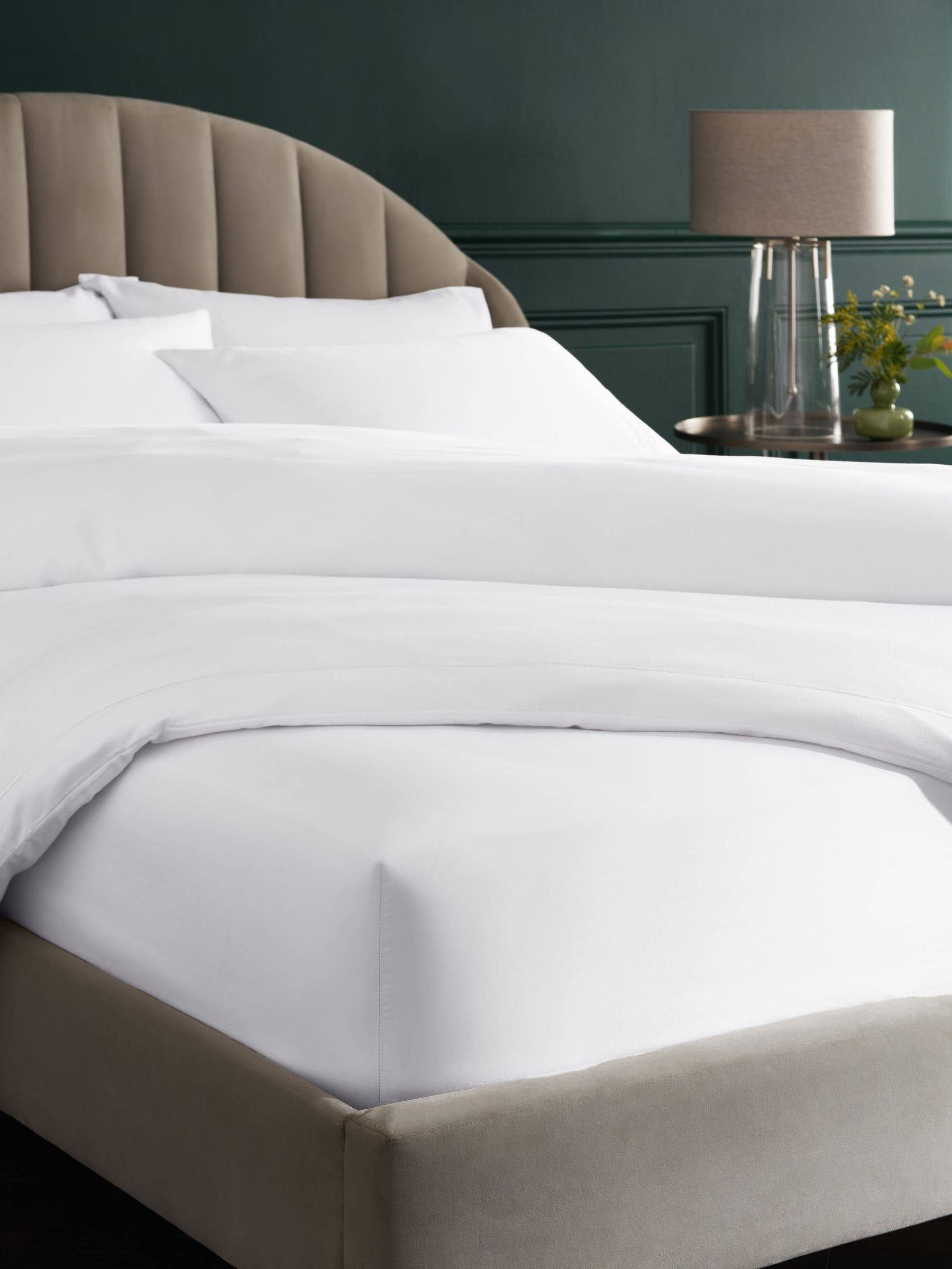 Next White 300 Thread Count Collection Luxe Cotton Deep Fitted Sheet