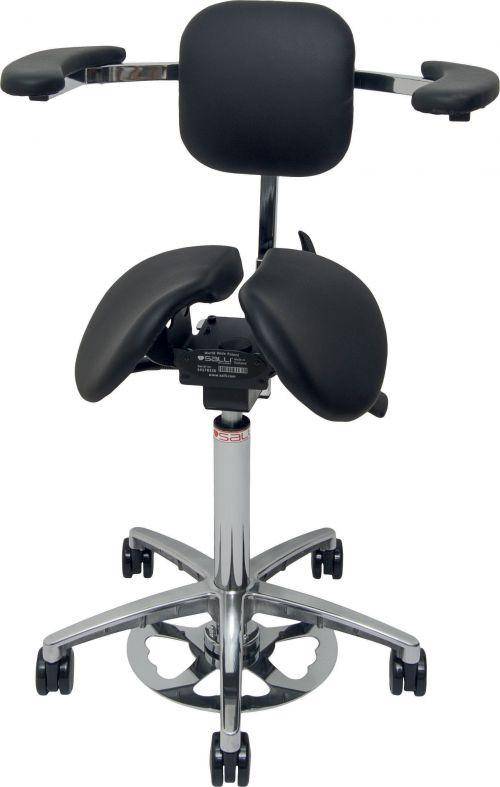 Ergonomisk Sadelstol - Salli Expert - MultiAdjuster - Standard 540 mm aluminiumbas - Metall