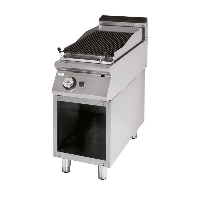 Lavastensgrill gas med öppet underskåp, inkl. kött/fisk galler av...