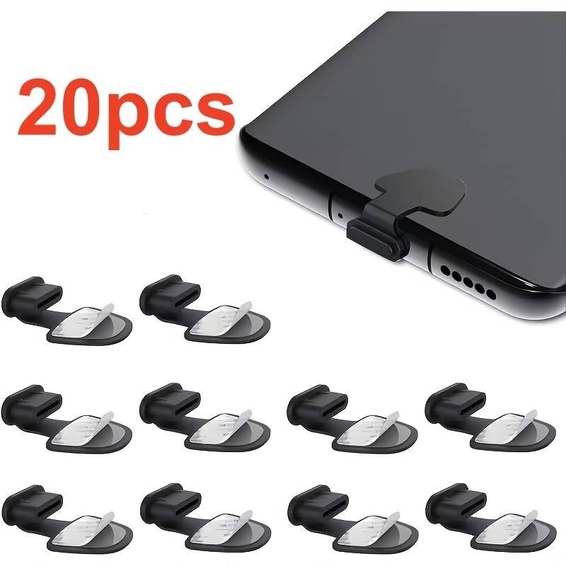 20pcs Usb C Dust Plug, Anti-lost Usb C Plug Cover For Iphone 17 15 16 Series, New Ipad Mini, Galaxy, Pixel, Cell Phone Charging Port, Silicone Dust Plug For Iphone 17 Pro Max