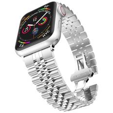 Stainless Steel Bracelet Apple Watch 41mm Series 7 sølv