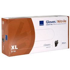 Abena Nitril handsker, Classic, Sort, 180stk. Str. XL