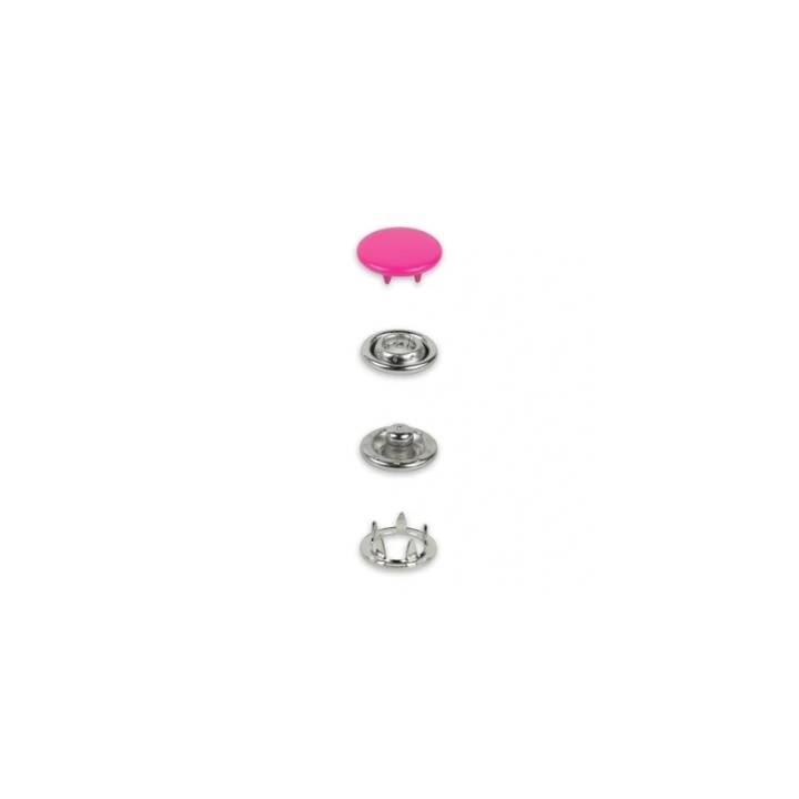 Tryckknappar Jersey, 12 mm, rosa 20st