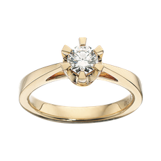 Scrouples - Prinsessering med 0,40 ct diamant, Guld / Hvidguld - 7775,40