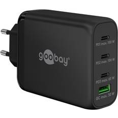 Goobay USB Multiport GaN Power lader 100W sort (3x USB-C/1 x USB-A)