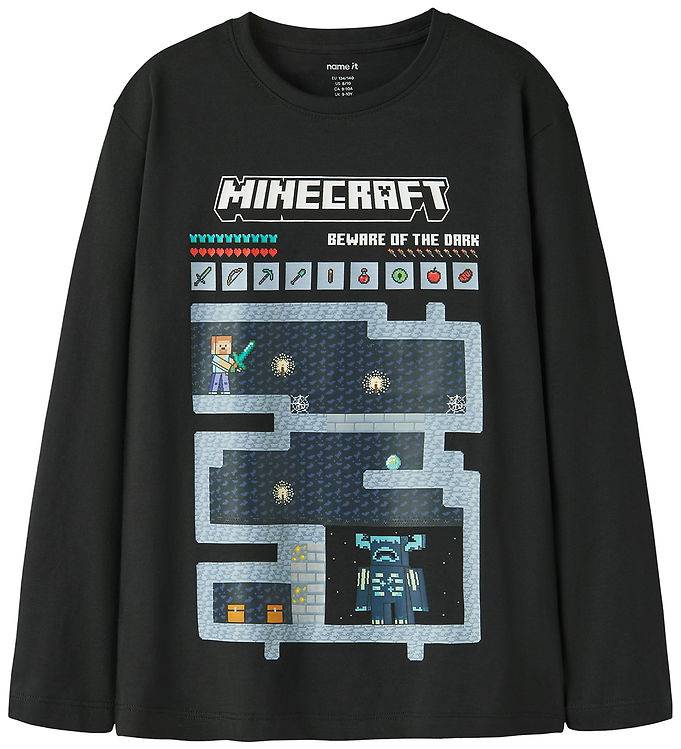 Name It Tröja - NkmAr - Minecraft - Svart - Name It - 11-12 år (146-152) - Tröja