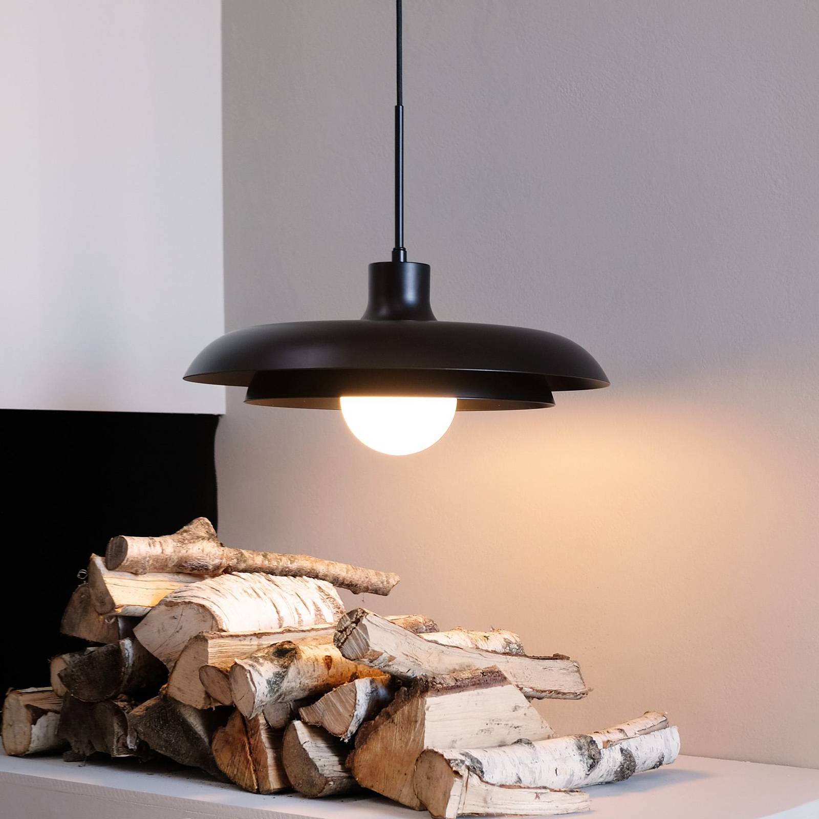 Dyberg Larsen Hänglampa Ava, dimbar, Svart, Vardagsrum / matsal, Metall, Modern, Pendellampa