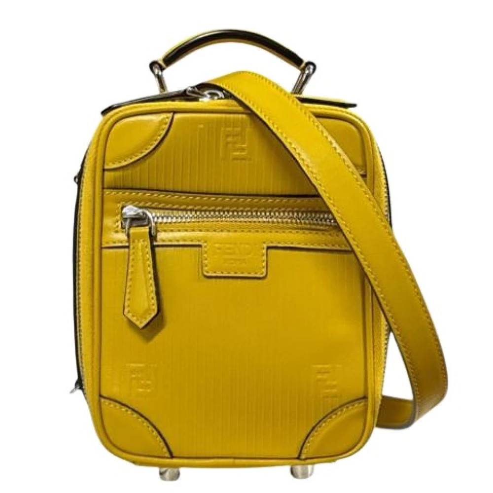 Fendi Vintage Pre-owned Vintage Skuldertaske - Vintage - Dame - Gul - ONE SIZE - Uld