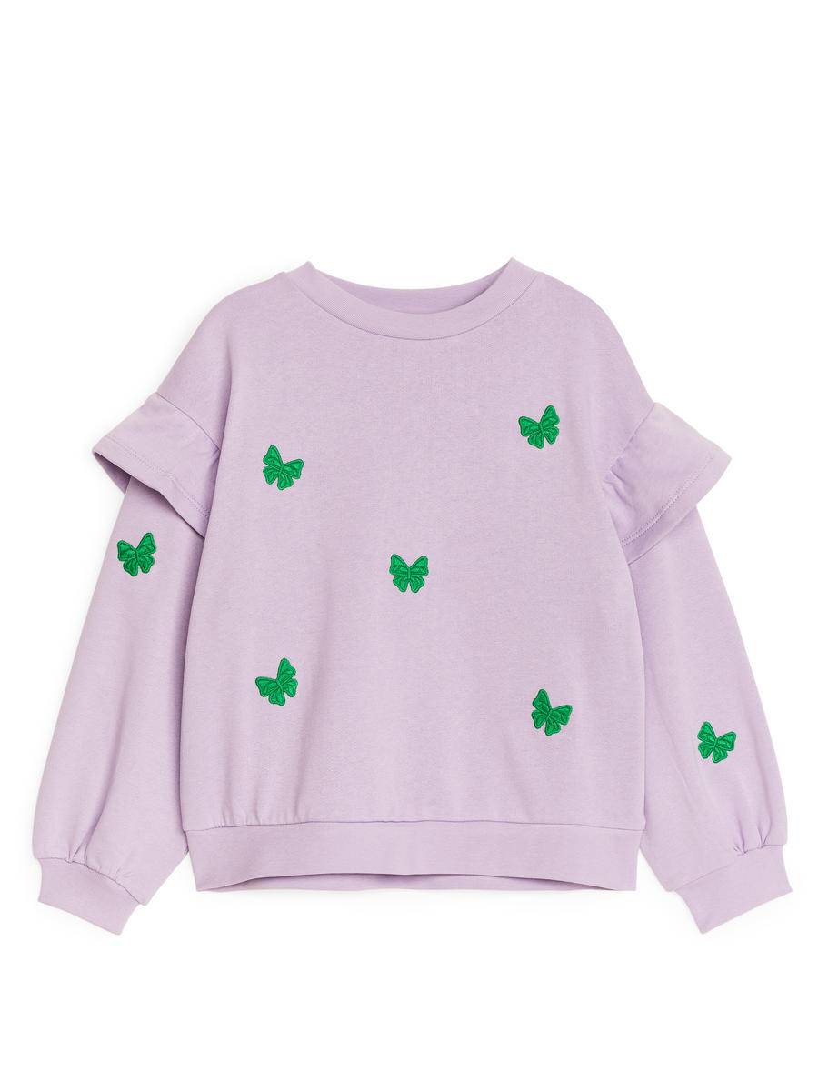 ARKET Sweatshirt Med Volanger -Lila, 134/140