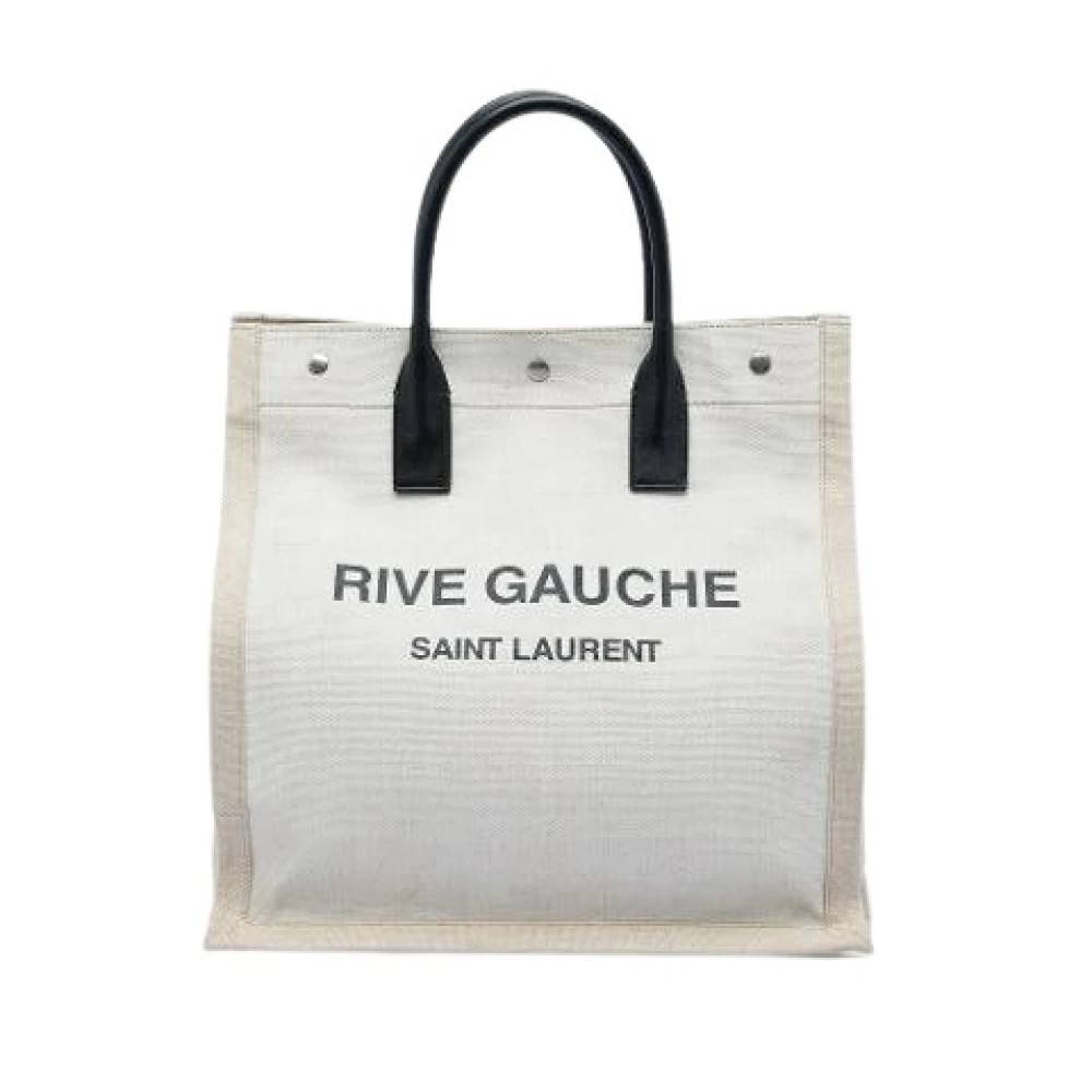 Yves Saint Laurent Vintage Pre-owned Rive Gauche Tote Bag - Vintage - Dame - Beige - ONE SIZE - Læder