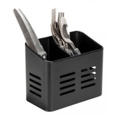 Wenko Baco bestikkurv m/2 rum - Sort metal