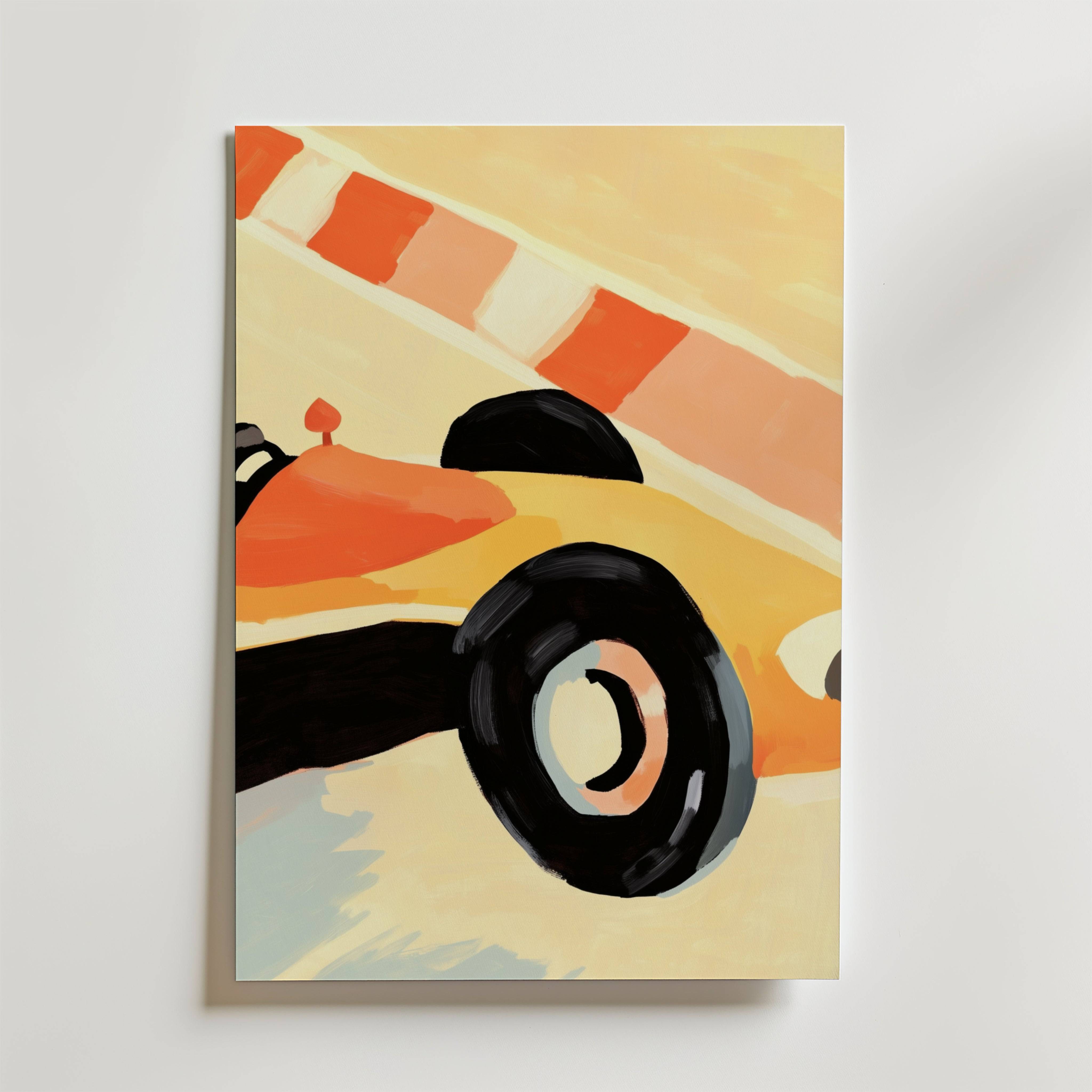 Race Day Poster - Premium Canvas 30x40 cm