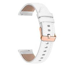 Garmin / Huawei / Samsung Armband för olika klockmodeller, 18/20 mm läderarmband White 18MM