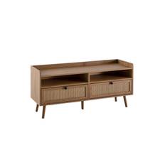 Wohnling Lowboard Ekfolierad med 2 lådor Modern förvaring Viennes Braid - TV skåp Brun