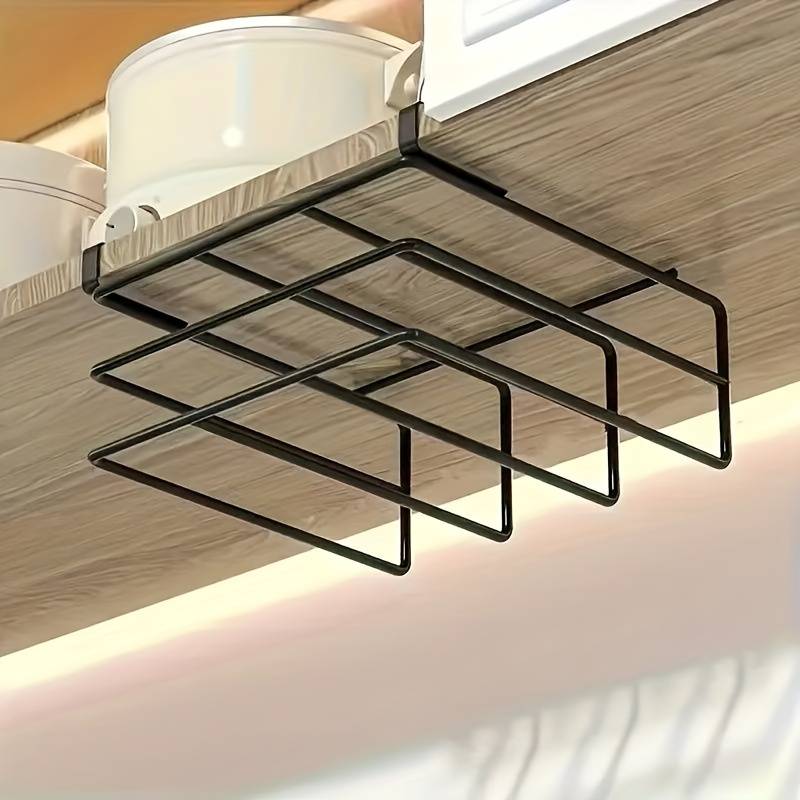 Under-cabinet Cutting Board Holder, Kitchen Paper Towel Rack, Household Chopping Board Storage Rack, Floating Shelves