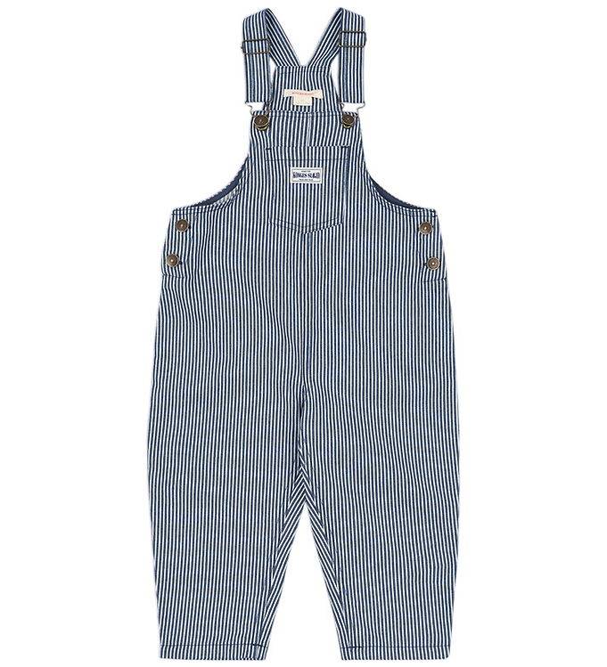 Konges Sløjd Hängselbyxor - Denim - Lukas - Blue Stripe - Konges Sløjd - 6 år (116) - Hängselbyxor