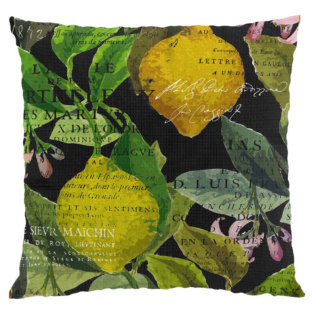 Citrus svart Kuddfodral Arvidssons Textil