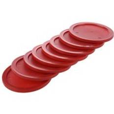 Red air hockey set (8 st . 63 mm air hockey puck)