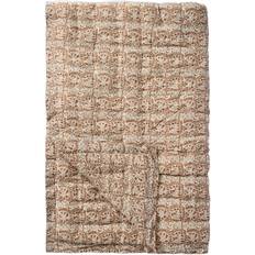 Ib Laursen Quilt Charlotte Brunt Bladrankemønster Multi Str L:170 B:130 cm - Plaider hos Magasin