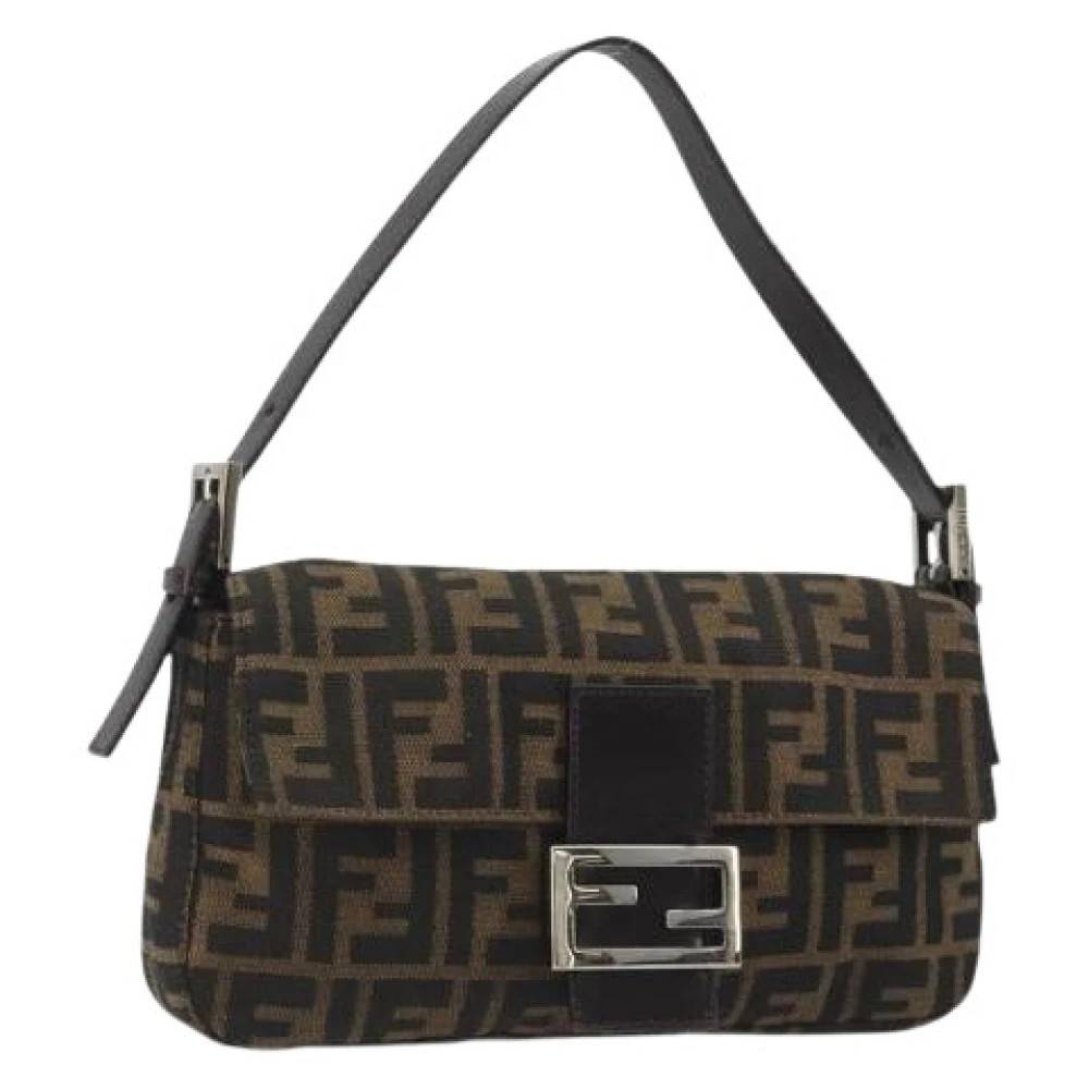 Fendi Vintage Pre-owned Vintage Zucca Skuldertaske - Vintage - Dame - Brun - ONE SIZE - Uld
