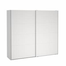 Smart 220x245 cm garderobeskab hvidt med 2 skydedøre