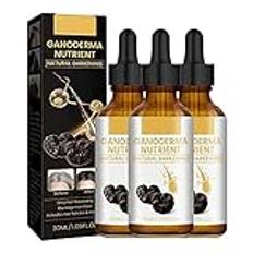 DUBUSH Naturlig Ganoderma hårväxtolja anti-grå hår serum Ganoderma näringsämne naturligt mörkläggande serum främjar friskare och tjockare hår