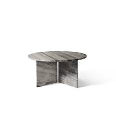 Vega sofabord, river grey marmor | Ø90