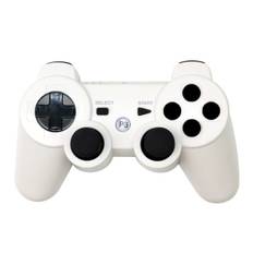 Trådløs PS3-controller, professionel PS3-gamepad, touchpanel-joypad med dobbelt vibration, Bluetooth-spilcontrollere, hvid