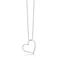 Unique necklace with large heart pendants. Handmade. Sterling silver. RS of Scandinavia