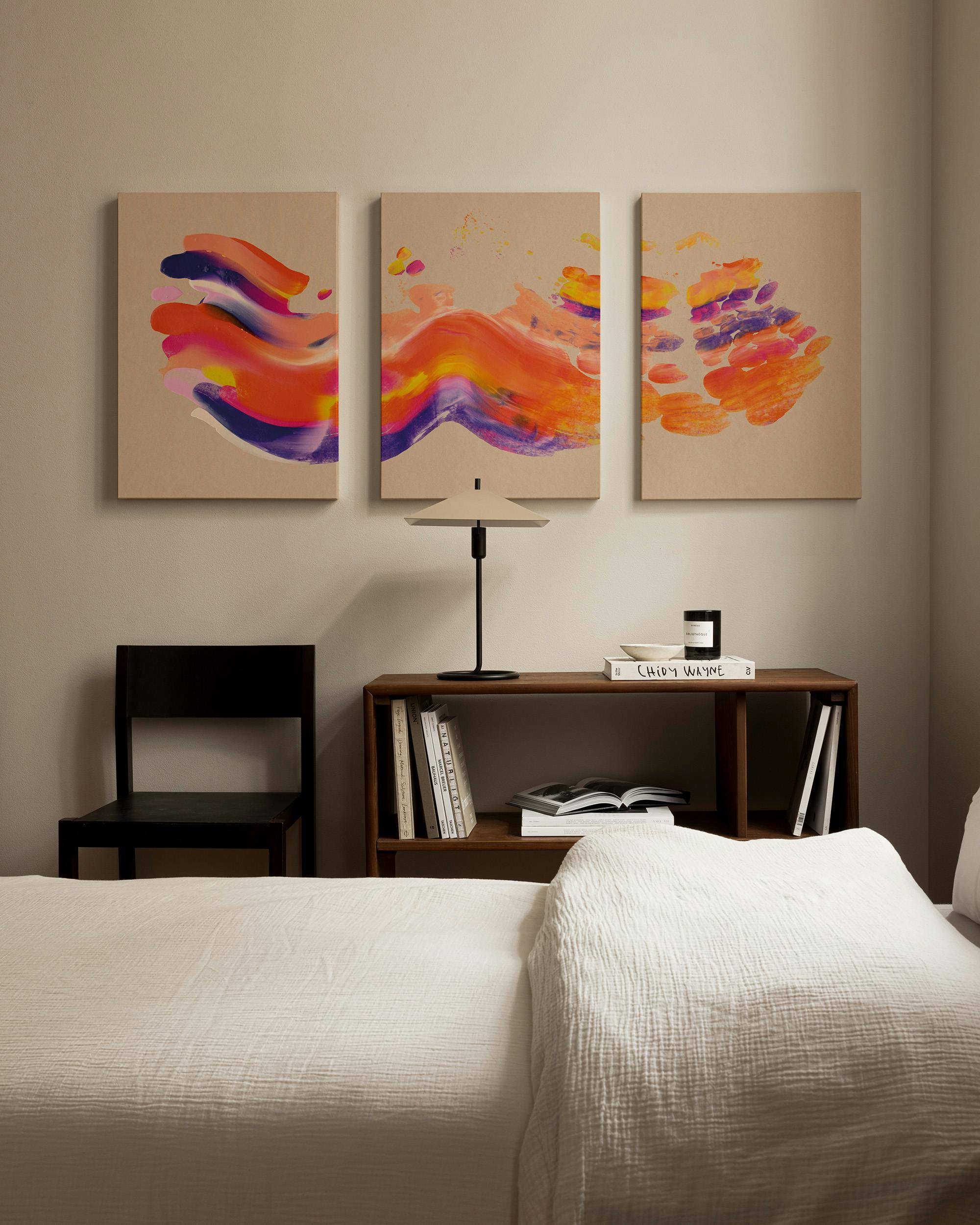 Sunset Stroke Canvas Trio (50x70 cm - Ekram)