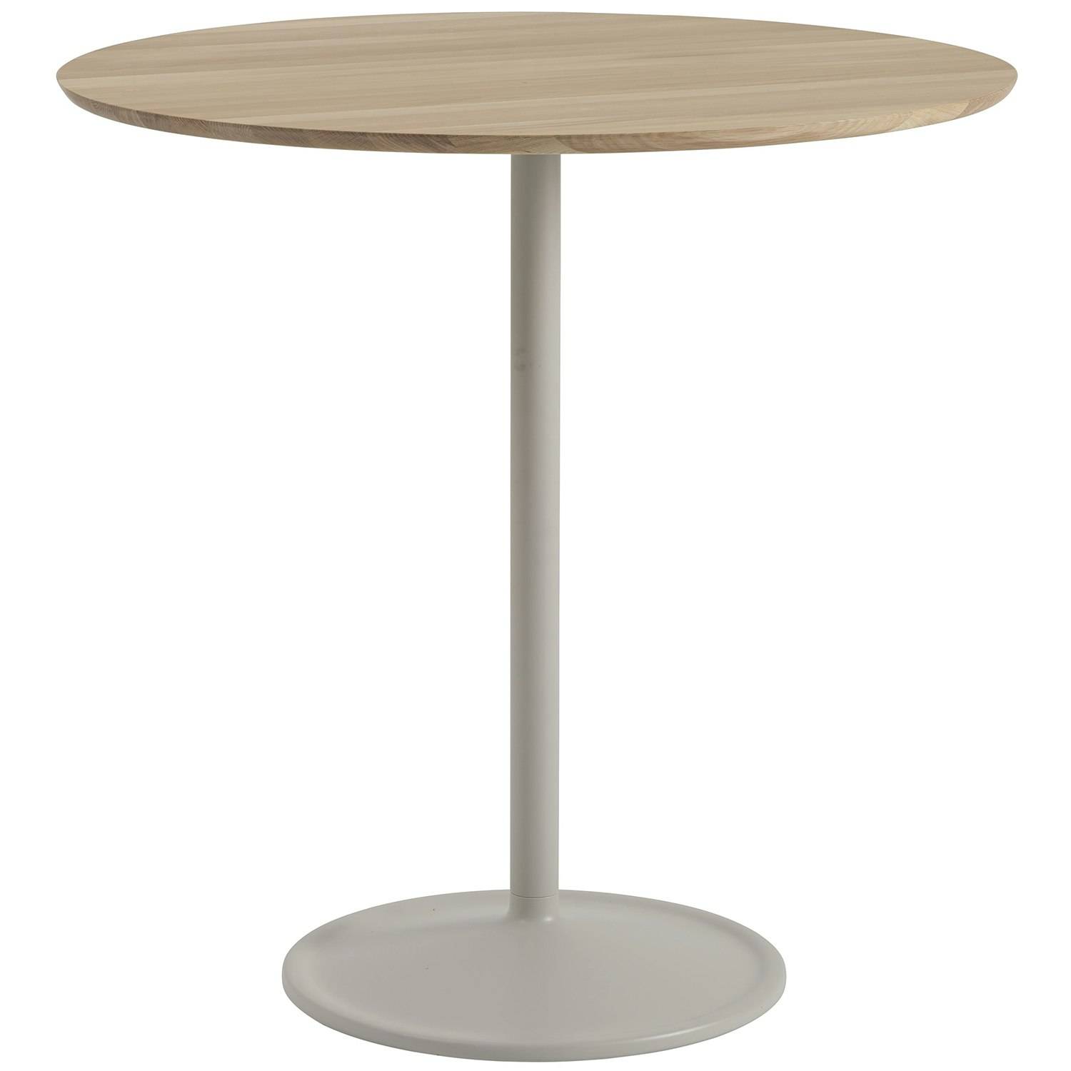 Muuto Soft Barbord Ø95x105 Cm / t - Spisebord & Barbord Massiv Eg Grå - SOTAB95R30502