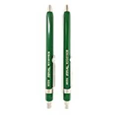 KOH-I-NOOR Fallpennor tryck blyertspenna metall kort uppsättning om 2 gröna – 2 mm stift