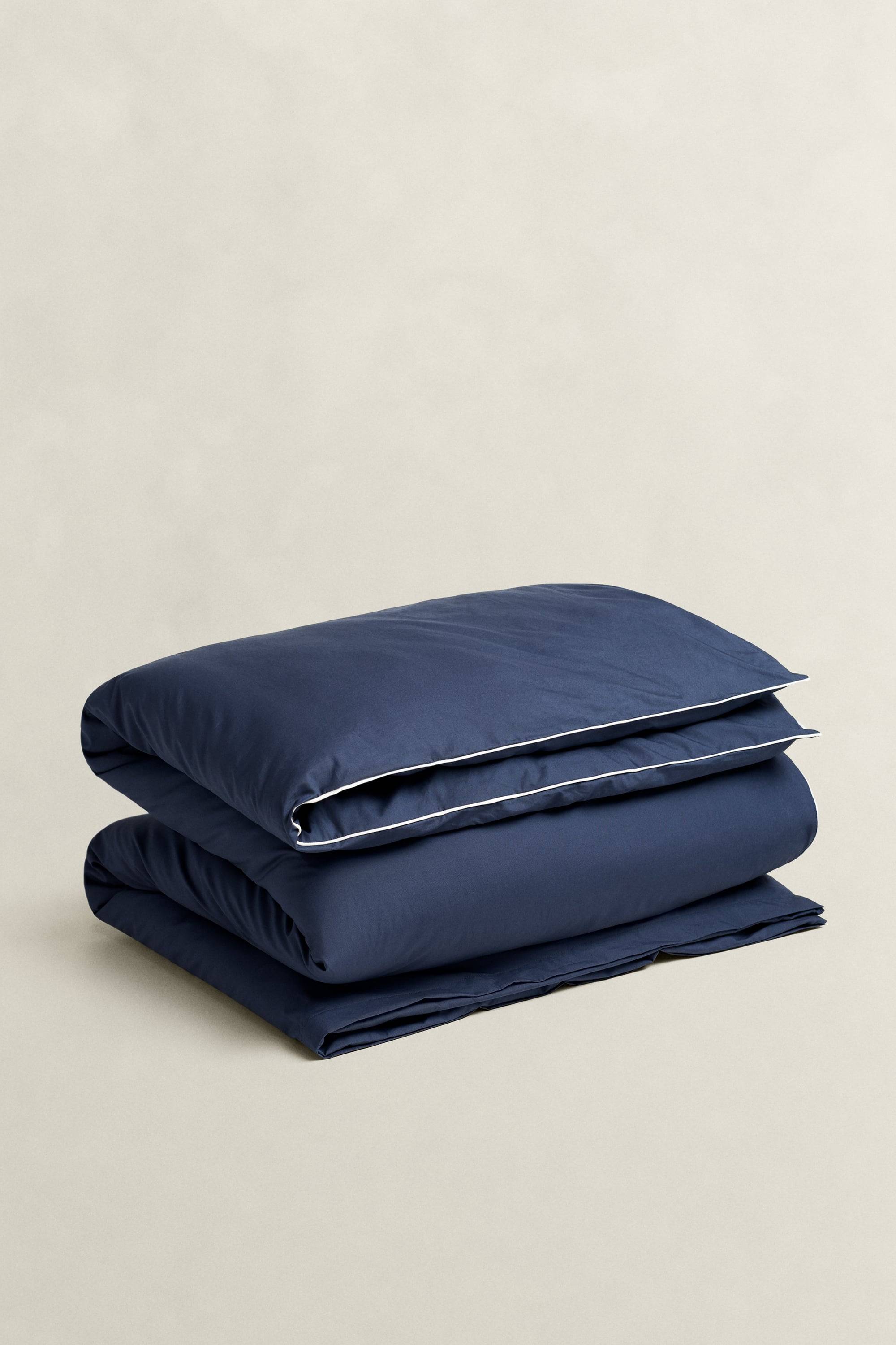 GANT Heminredning Påslakan i bomull och percale, enkel (140x200) SATEEN Blå