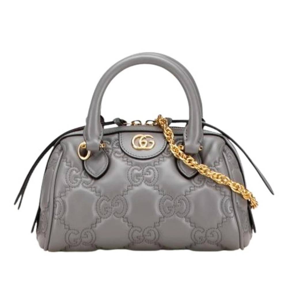 Gucci Vintage Pre-owned Vintage Håndtaske - Vintage - Dame - Grå - ONE SIZE - Læder