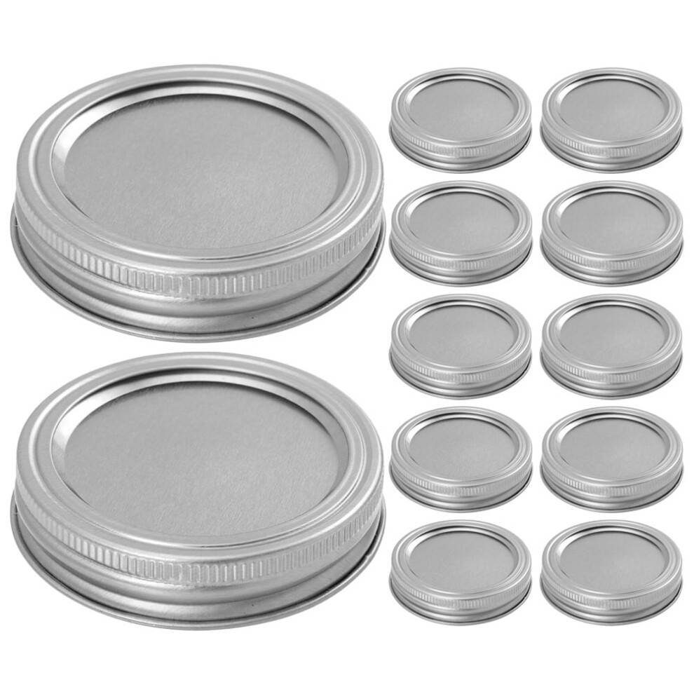 Mason Jars konserveringslåg og ring rustfrit stål låg til genanvendeligt blikplade låg metal opbevaringsringe