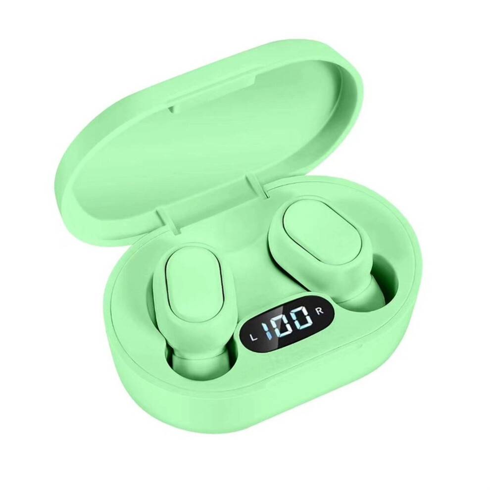 Ørepropper E7S Binaural Bluetooth 5.0 Gaming Headset Med Batteridisplay In-ear Mini Type Macaron Color Støjreducerende Hovedtelefoner